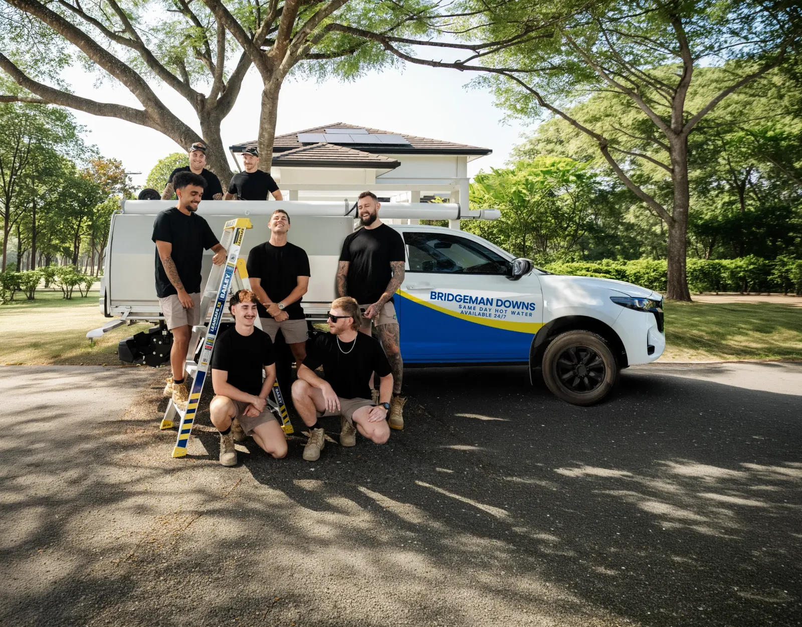 Bridgeman Downs Same Day Hot Water team and ute